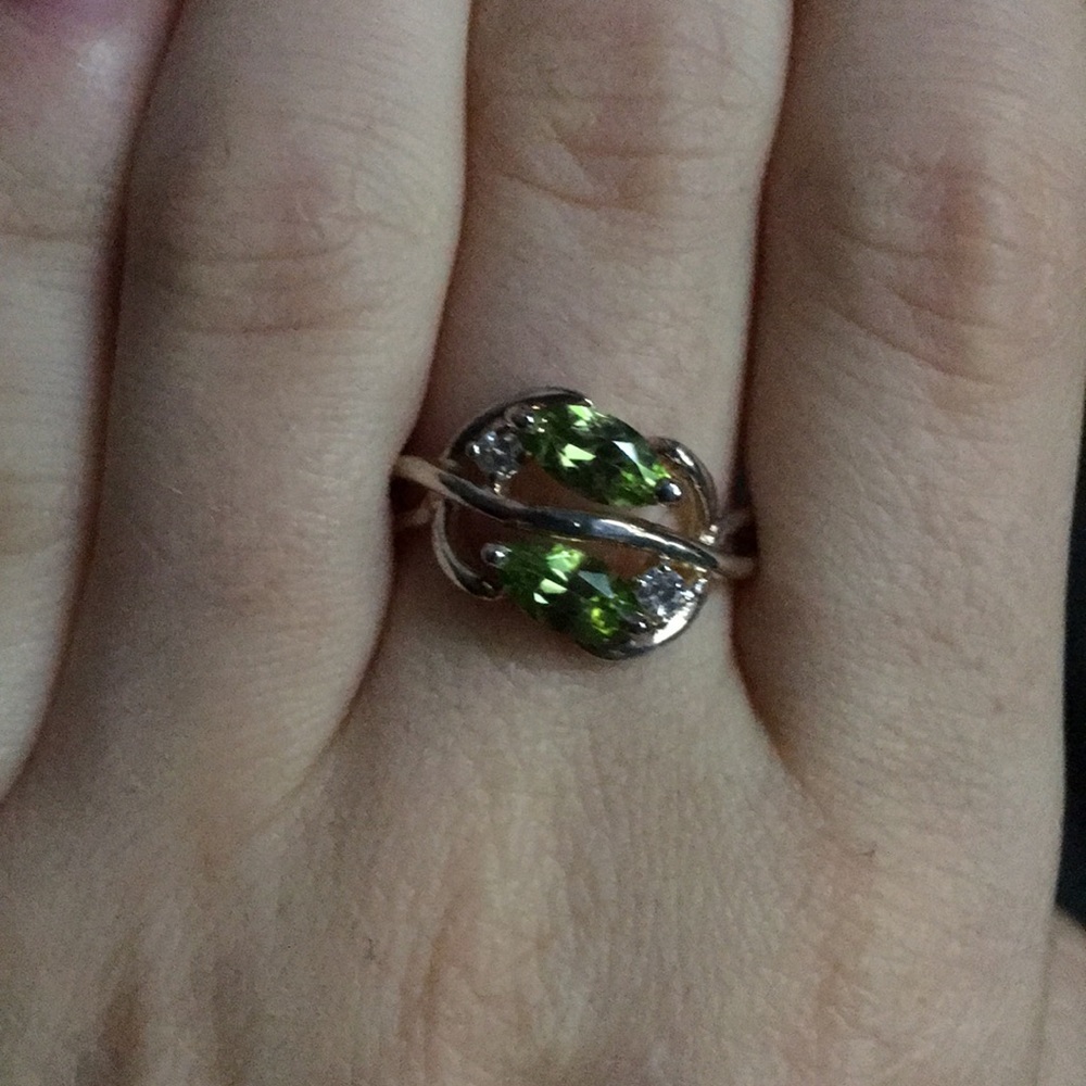 Genuine Peridot Sterling Silver Ring
